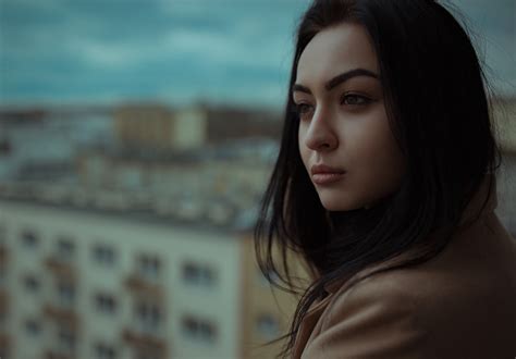 Wallpaper Women Face Portrait Depth Of Field Looking Away