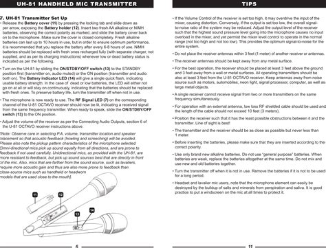 Nady Systems E Bt U Wireless Microphone User Manual U Octavo