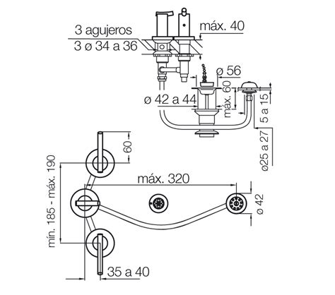 Griferia Fv Bidet Libby Doble Comando 0295 39 Cr