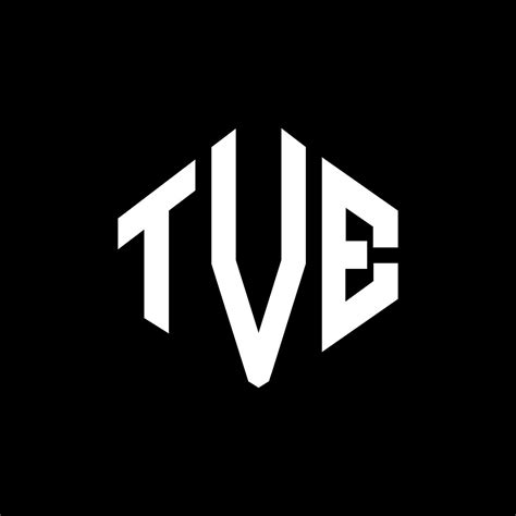 TVE letter logo design with polygon shape. TVE polygon and cube shape logo design. TVE hexagon ...