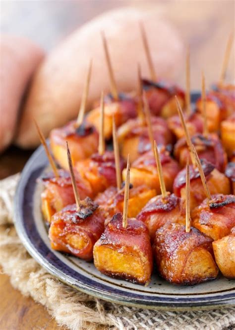 Bacon Wrapped Sweet Potato Bites 10 Minute Prep Lil Luna