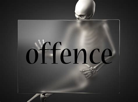 Offence Word On Glass And Skeleton 7376705 Stock Photo At Vecteezy