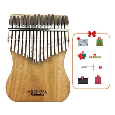 Đàn Kalimba Gecko 17 Phím K17CAP Gỗ Long Não Tone C hoặc B tùy chọn