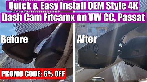 Quick Easy Install OEM Style 4K Dash Cam Fitcamx On Volkswagen CC