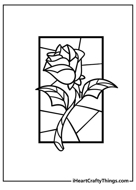 Coloring Page Stained Glass Design Dadtravels