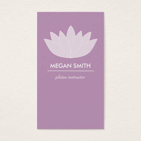 Yoga Instructor Business Card Pilates Instructor Business Card