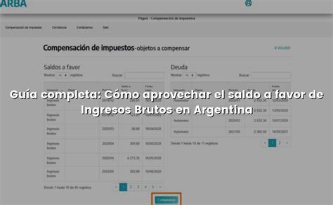 Guía completa Cómo aprovechar el saldo a favor de Ingresos Brutos en