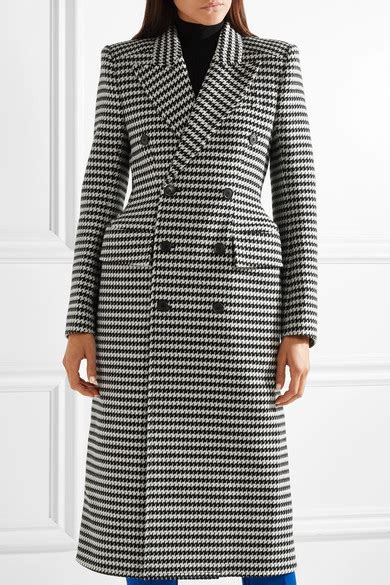 Balenciaga Double Breasted Houndstooth Wool Blend Coat 1 700 NET A