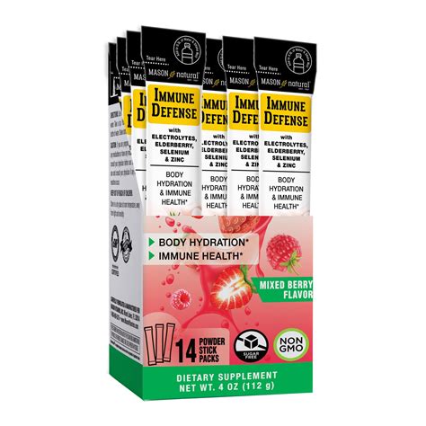 Mason Natural Immune Defense With Electrolytes Elderberry Selenium And Zinc Supports Immune