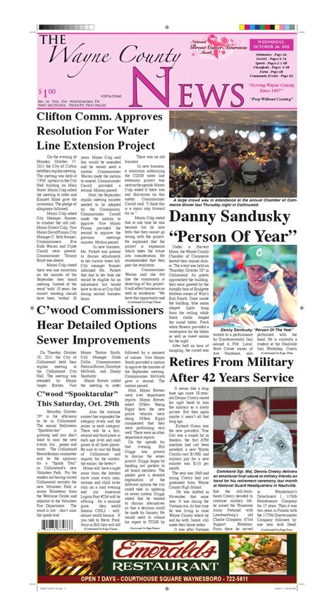 Wayne County News 10 26 11 By Chester County Independent Issuu