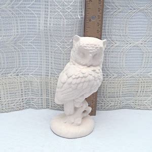 Unpainted Ceramic Bisque Owl Figurine Ceramics To Paint Ready To