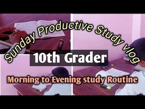 Sunday Productive Study Vlog A Day In My Life Class Th Study Vlog