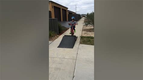 6 Year Olds First Attempt With Bike Ramps Fail Youtube