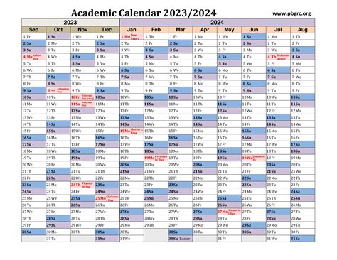 Free Printable Academic Calendar 2023 to 2024 Templates