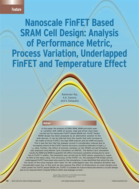 PDF Nanoscale FinFET Based SRAM Cell Design Analysis Of Performance