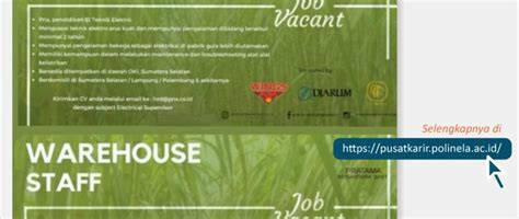 Lowongan Kerja Posisi Electrical Supervisor Dan Warehouse Staff PT