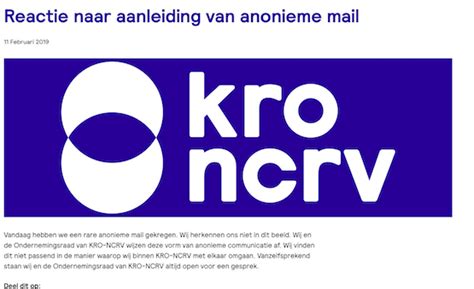 Geenstijl Falende Leiding Kro Ncrv Oneens Met Rare Anonieme Mail