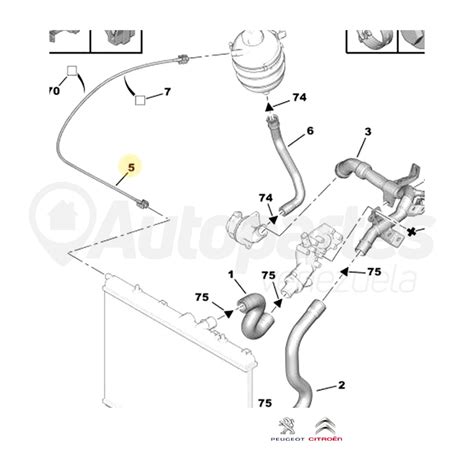 Manguera Radiador Al Envase Refrigerante Peugeot 206 Y 207 Ref P118