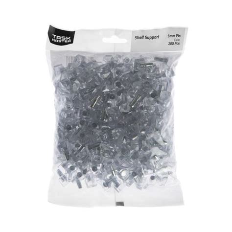 Taskmaster 5mm Pin Clear Plastic Shelf Support - 200 Pack - Bunnings ...