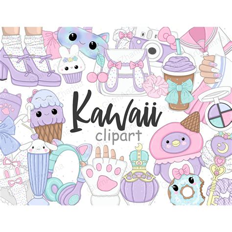 Kawaii Clipart Bundle | Sweet Digital Stickers - Inspire Uplift