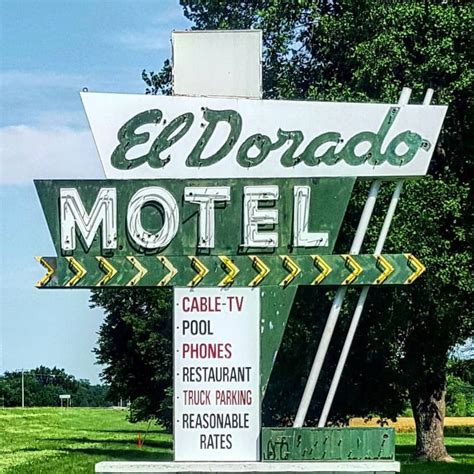 The El Dorado Motel In El Dorado Kansas Vintage Neon Signs Old Neon