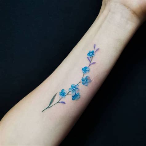 60 Forget Me Not Tattoo Ideas | Flower wrist tattoos, Forget me not ...