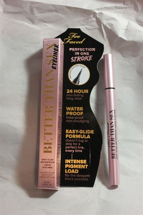 Too Faced Better Than Sex Easy Glide Waterproof Liquid Eyeliner Brand New In Box 651986210541 Ebay