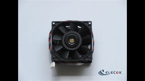 PFC0912DE 9038 12V 3.72A 4wires 9CM Server cooling fan - YouTube