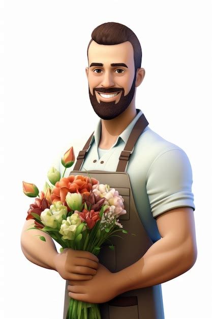 Premium Photo Florist Holding A Bouquet Of Flowers