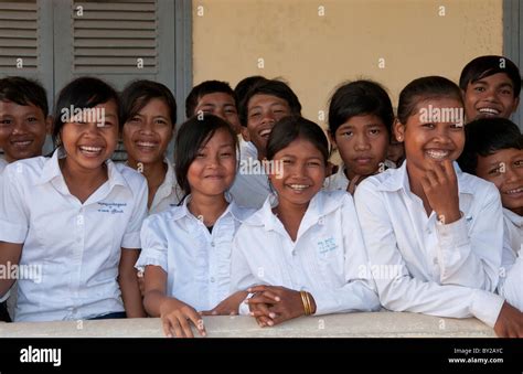 School Children In Elementary School Grades 3 Thru 8 Near Siem Reap In