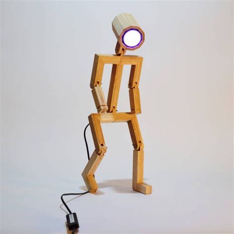 Articulated Design Lamp Madame Made From Recycled Wood Etsy Uk Lamp