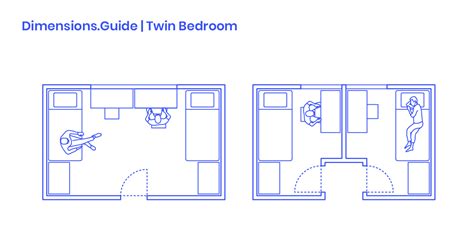 Twin Bedroom Layouts Dimensions & Drawings | Dimensions.com