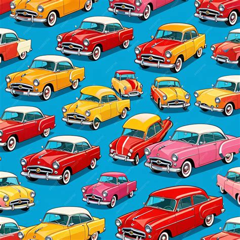 A collection of vintage cars from the 1950s | Premium AI-generated image