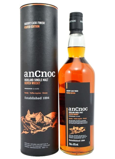 AnCnoc Sherry Cask Finish Peated Edition Vinos Baco