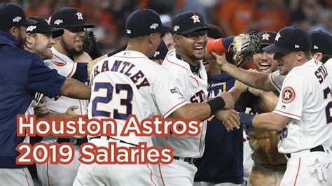 Houston Astros 2019 Salaries Of Verlander Greinke Altuve Bregman And