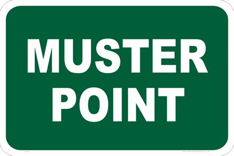 Muster Point Sign E1294 National Safety Signs