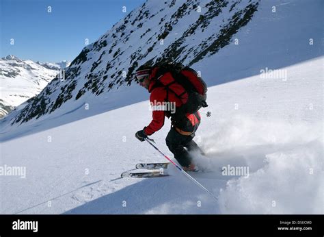 Skiing in the Otztal Alps of Austria Stock Photo - Alamy