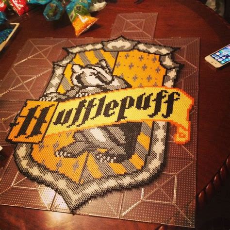 Hufflepuff Harry Potter Perler Beads By Ladylibertyy12 Hama Beads