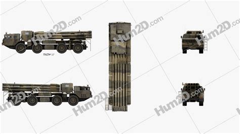 BM-30 Smerch Blueprint in PNG - Download Military Clip Art Images