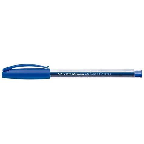 Caneta Esferogr Fica Trilux Azul Mm Faber Castell Bt Un Loja