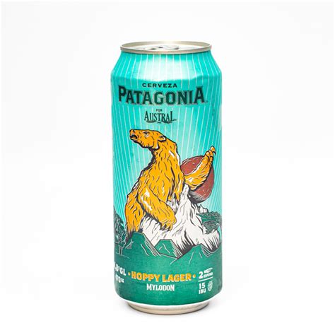 Cerveza Austral Patagonia Hoppy Lager Mylodon Lata 470 Cc Licores