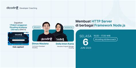 Dicoding Developer Coaching 91 Back End Membuat Server Di Berbagai Framework Node Js