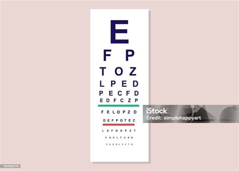 Optometry Eye Test Chart Optometry Snellen Eye Exam Chart Stock ...