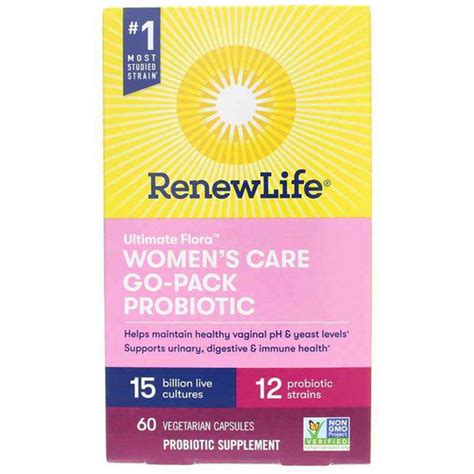 Ultimate Flora Probiotic 15 Billion Womens Care Go Pack Renew Life