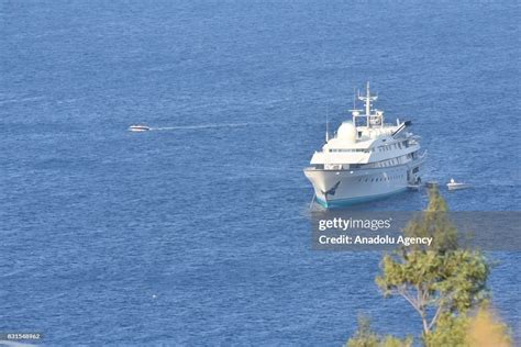 Mega yacht "Kingdom 5 KR" of Saudi Prince Al-Waleed Bin Talal bin... News Photo - Getty Images