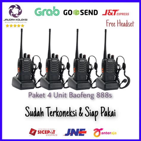 Jual Paket 4 Unit Radio HT Komunikasi Walkie Talkie HT Baofeng Bf 888s