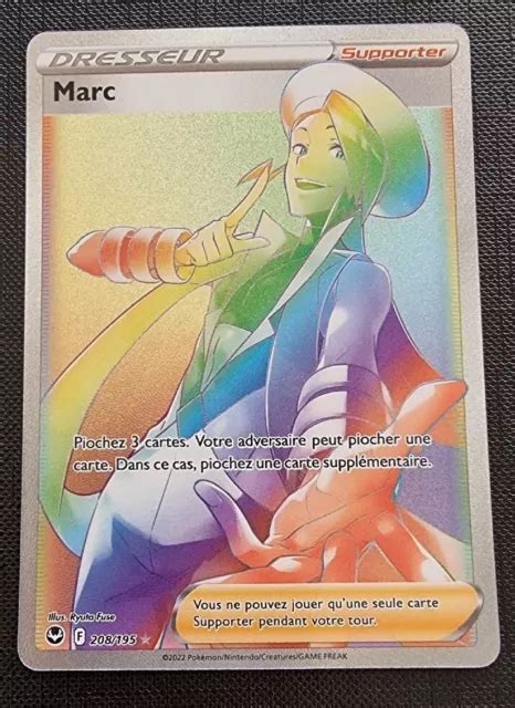 CARTE POKÉMON DRESSEUR Full Art Marc 208 195 Tempête Argentée NM EUR 17