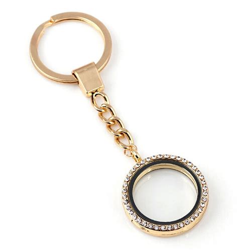 Mm Round Floating Keychain Locket Floating Glass Locket Etsy