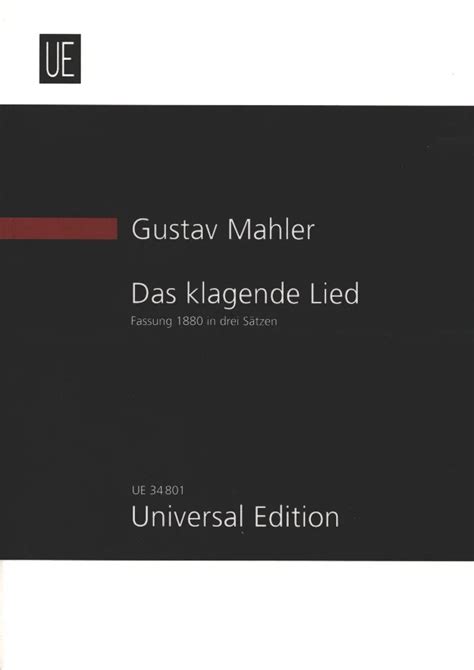 Das Klagende Lied Von Gustav Mahler Im Stretta Noten Shop Kaufen