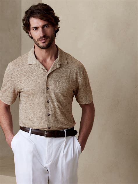 Linen Knit Resort Shirt Banana Republic